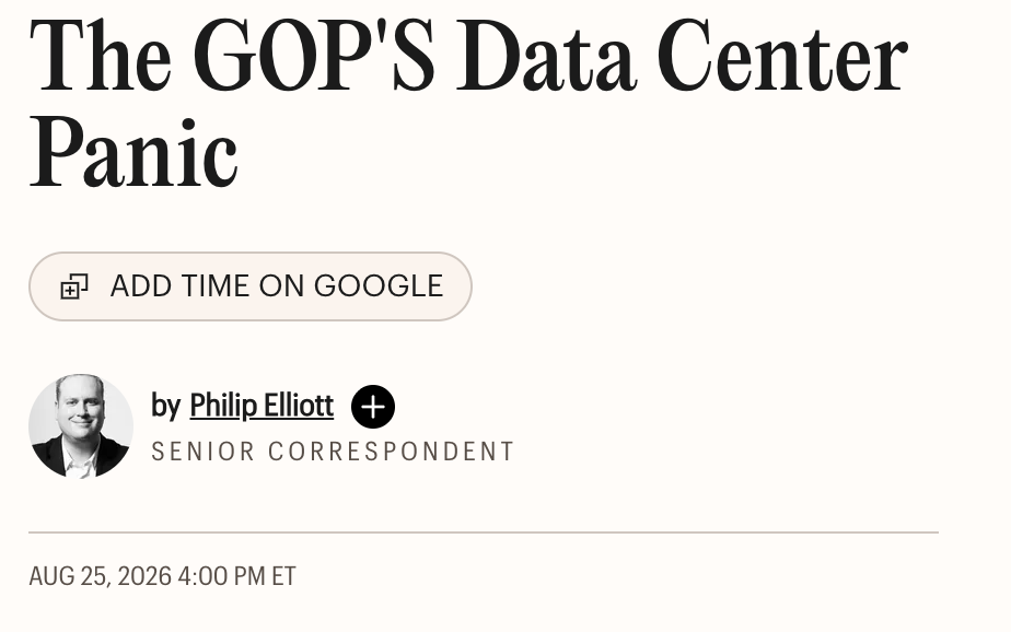 TIME: The GOP&rsquo;s Data Center Panic