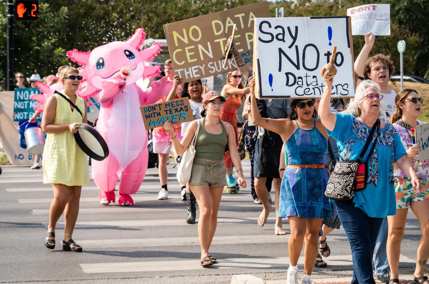 Protest against data-center construction, Austin