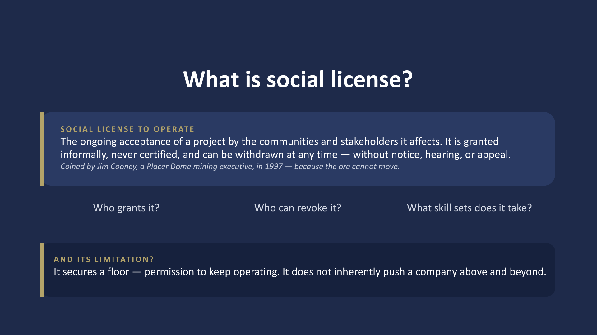 What is social license?