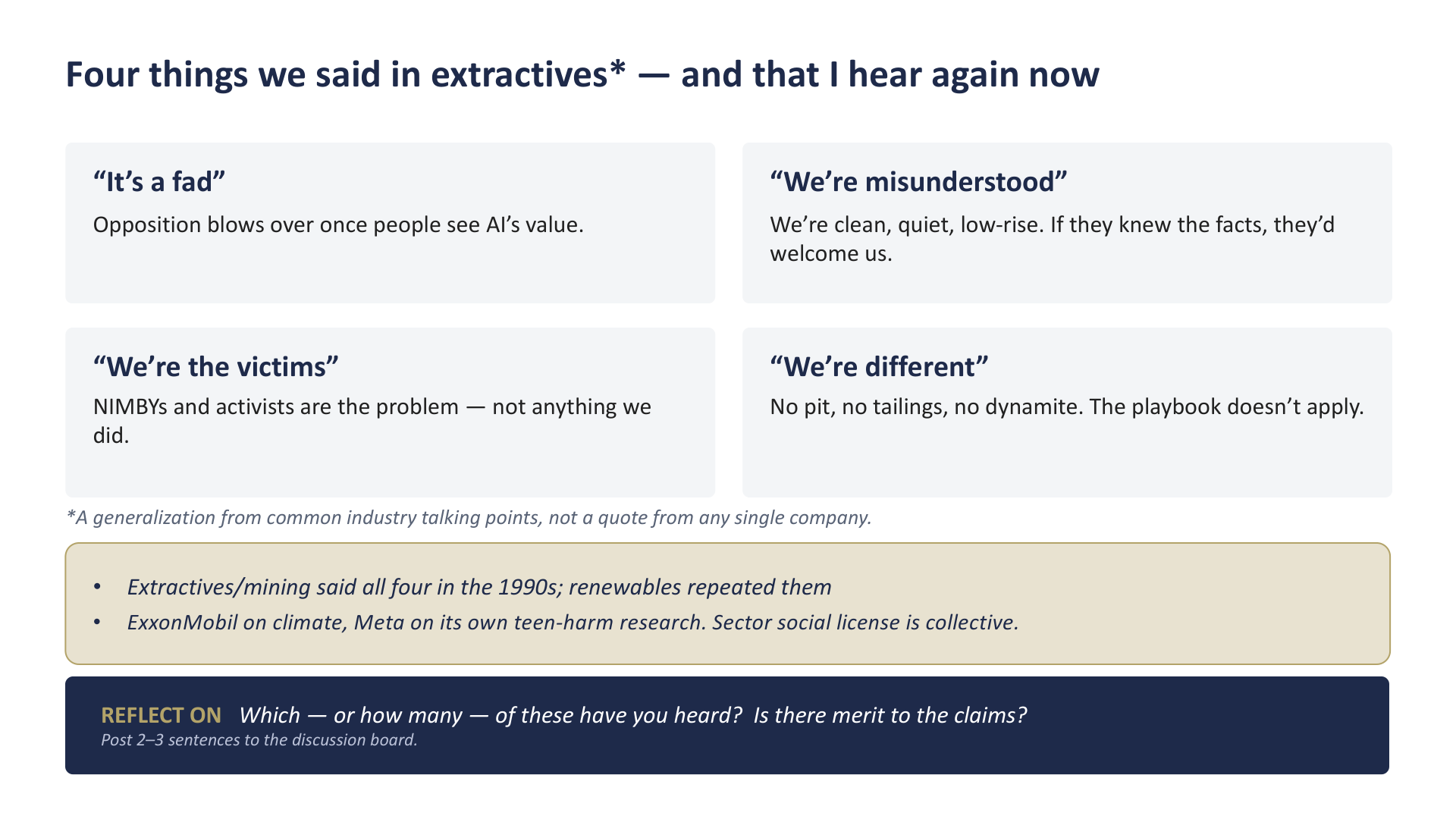 Four things we said in extractives