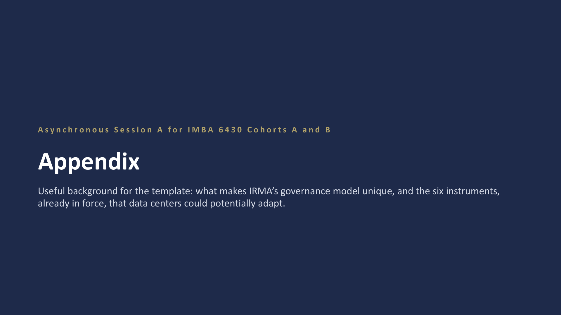 Appendix divider